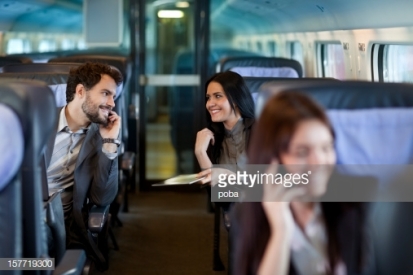 people on train